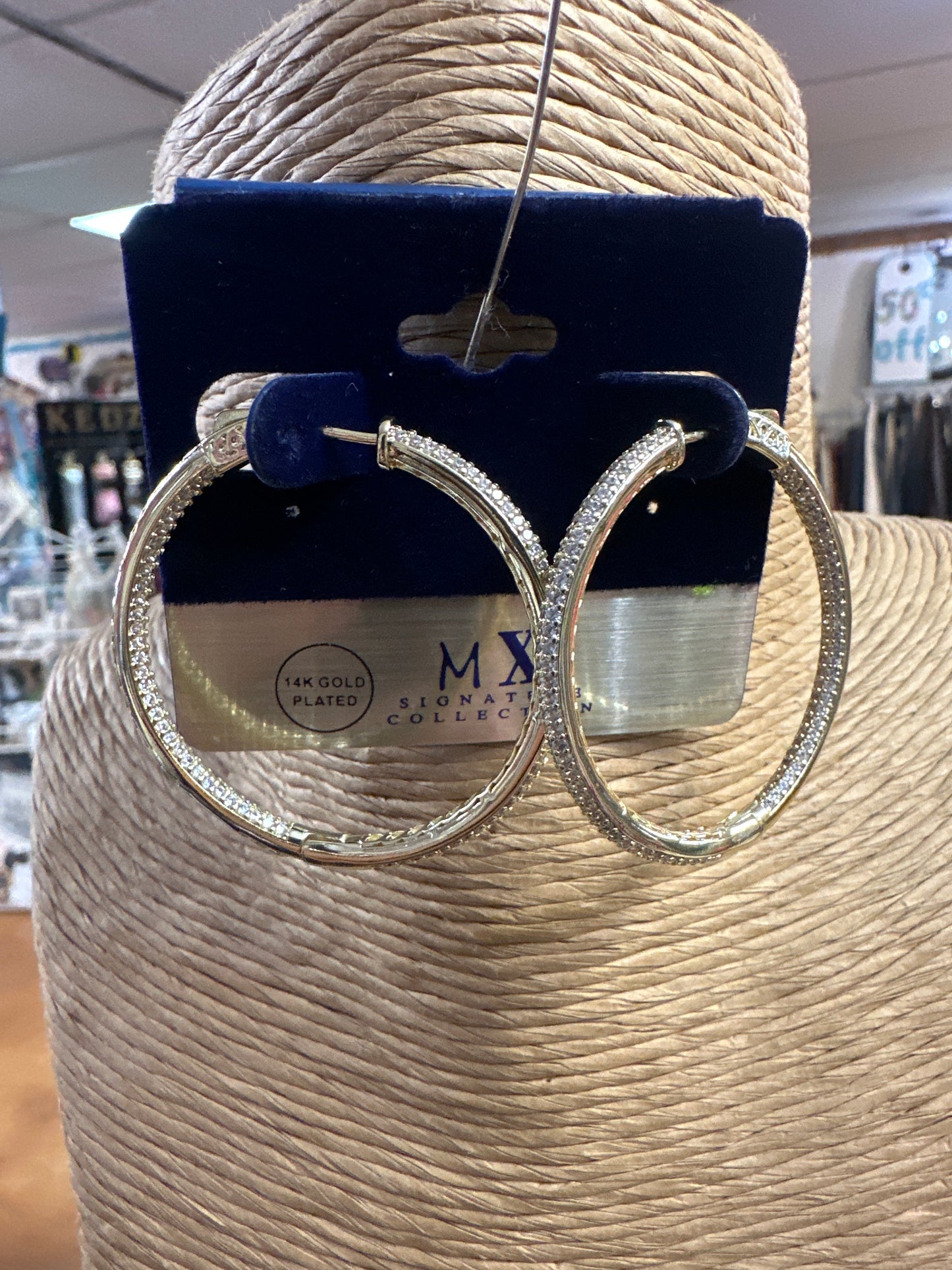 Large blingy hoops