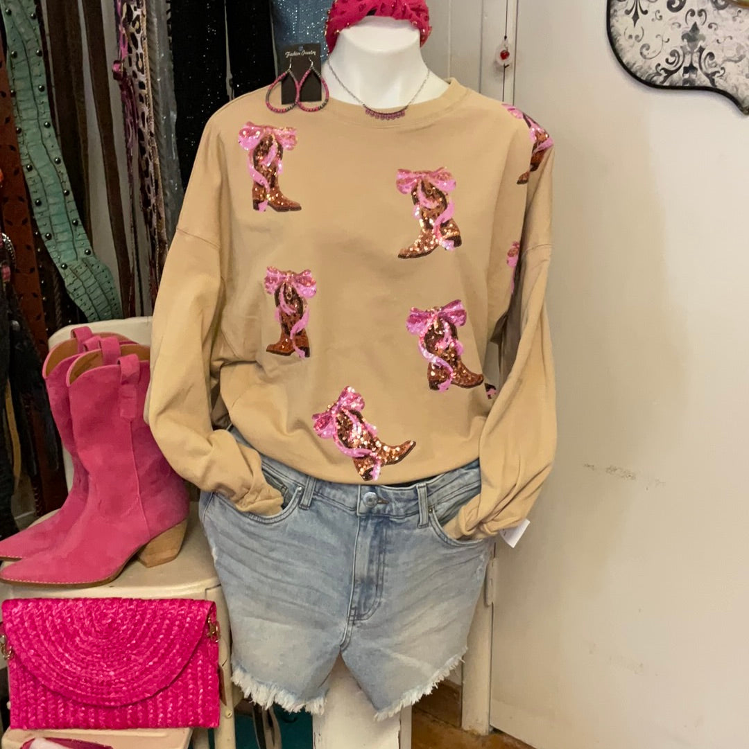 Bow Boot Sweatshirt