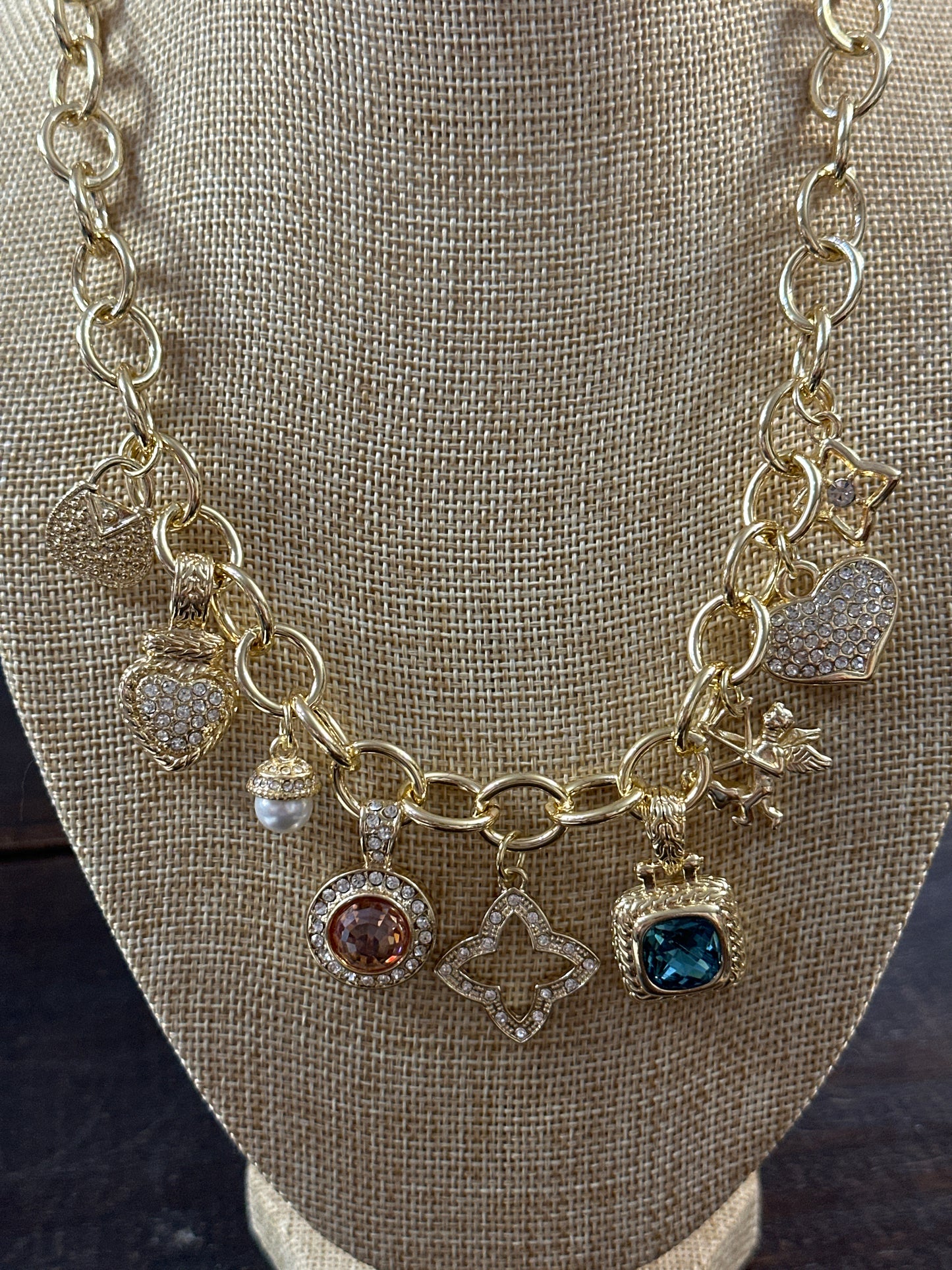 CZ charm necklace