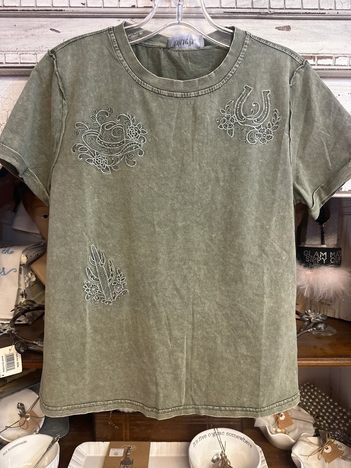 Sage cowboy tee
