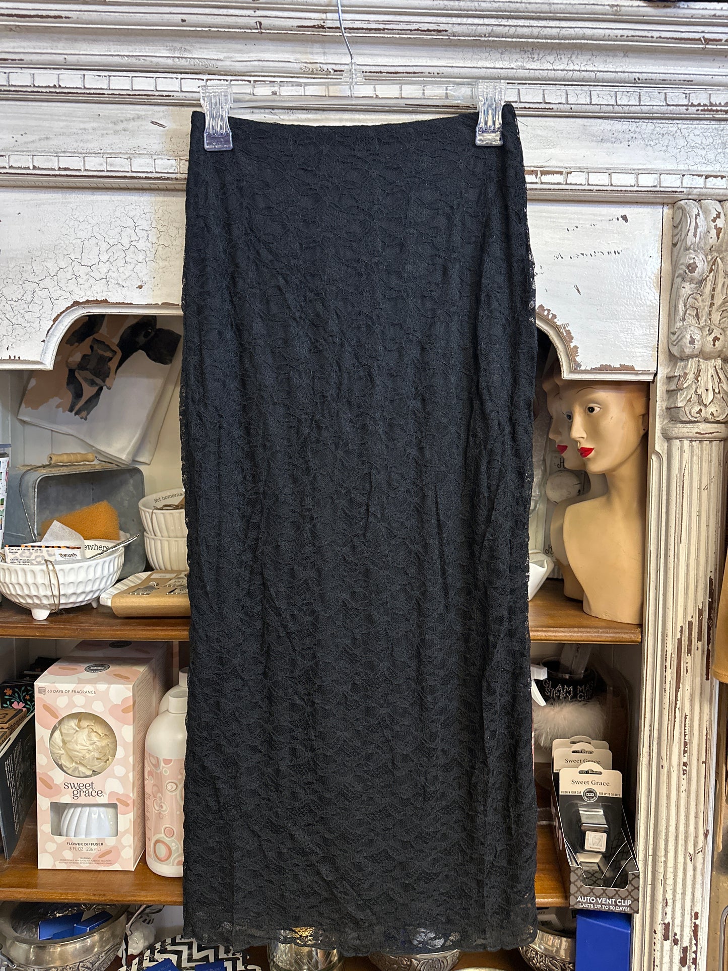 Lace black skirt