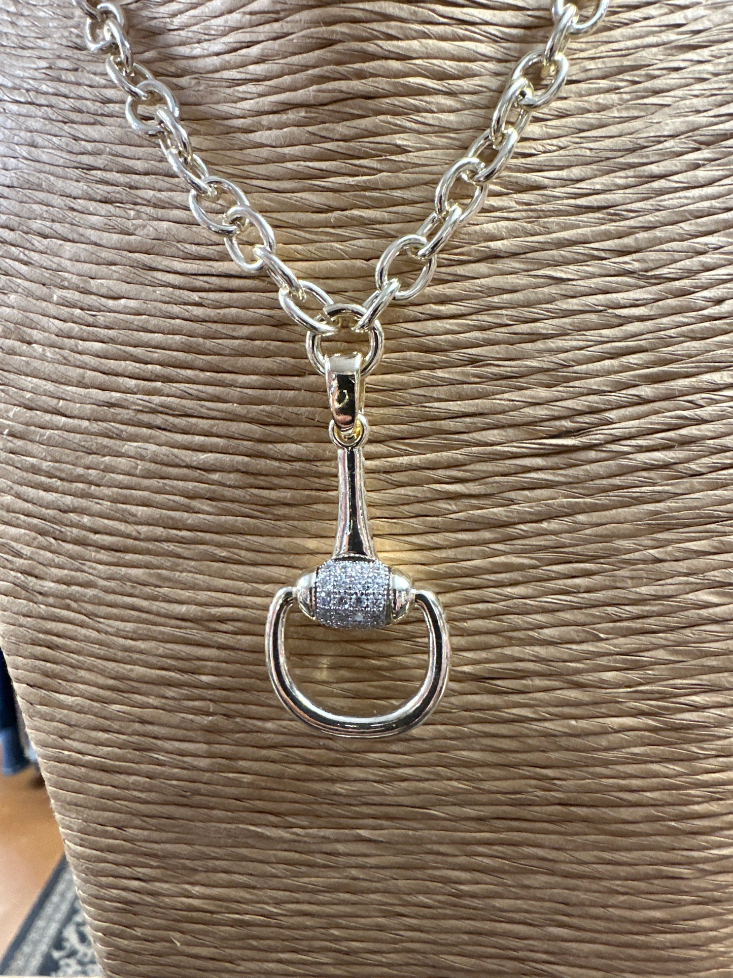 Bling snaffle necklace