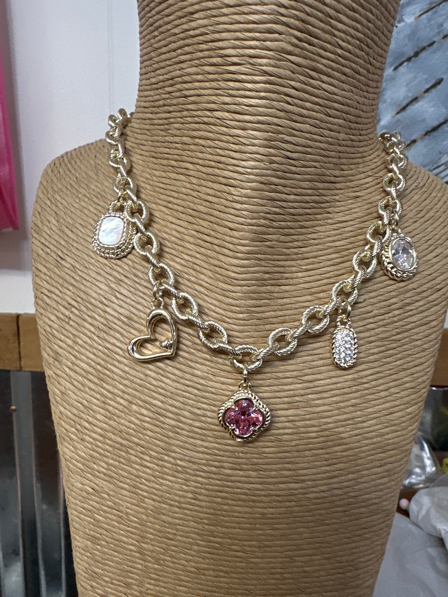 Love charms necklace