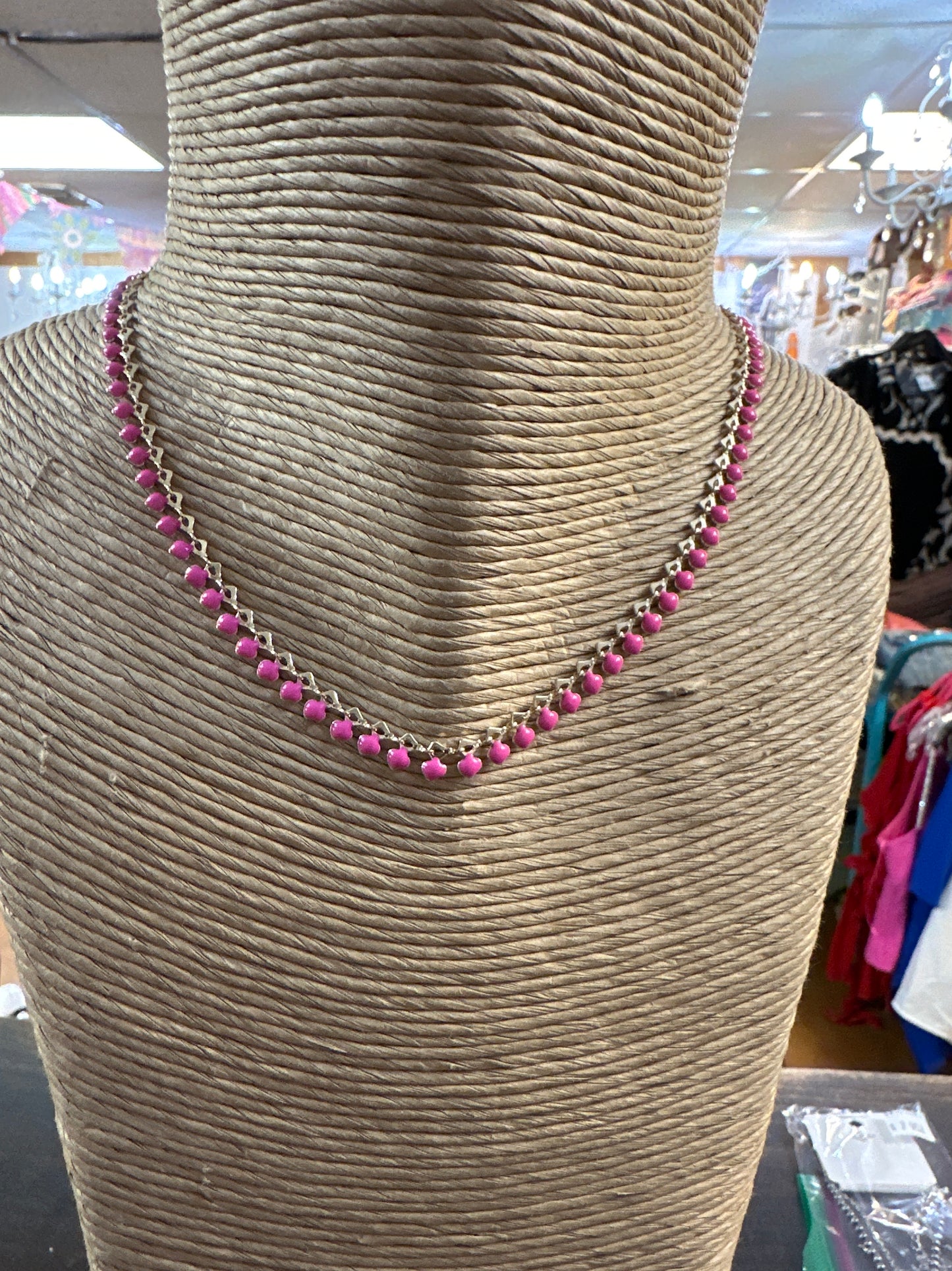 Pink & gold necklace