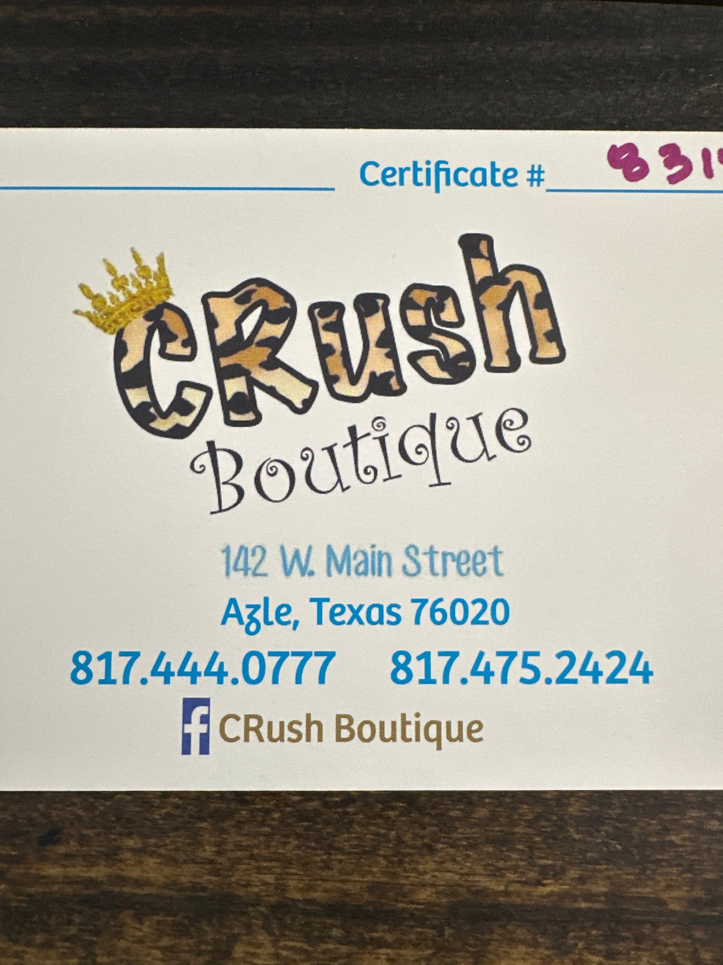 Gift card