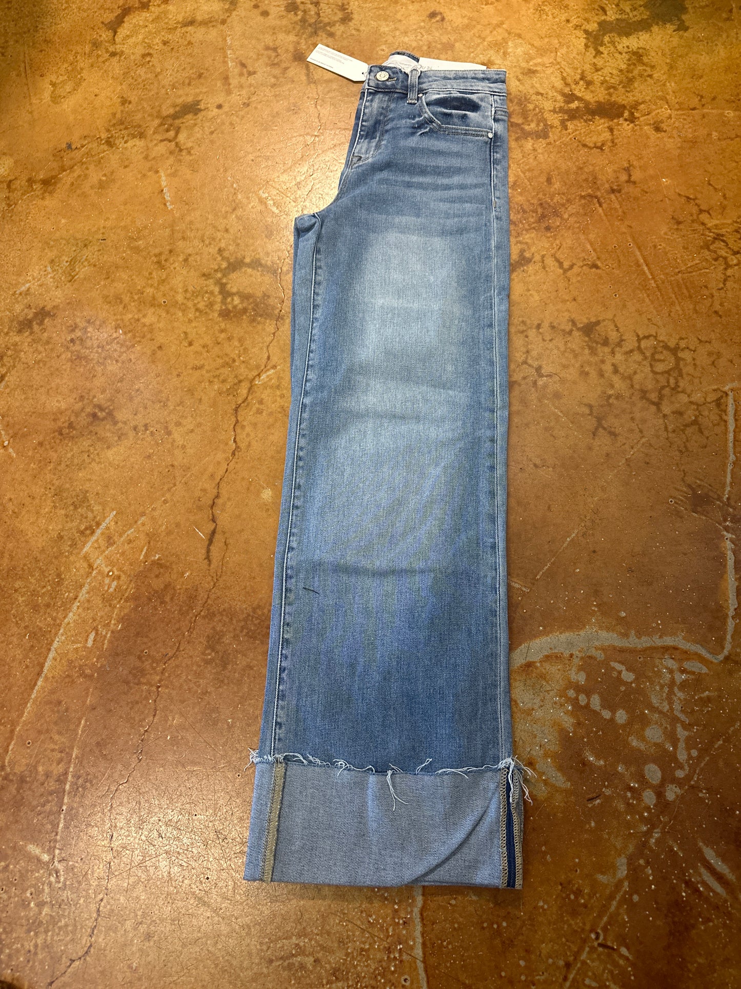 Cuffed denim