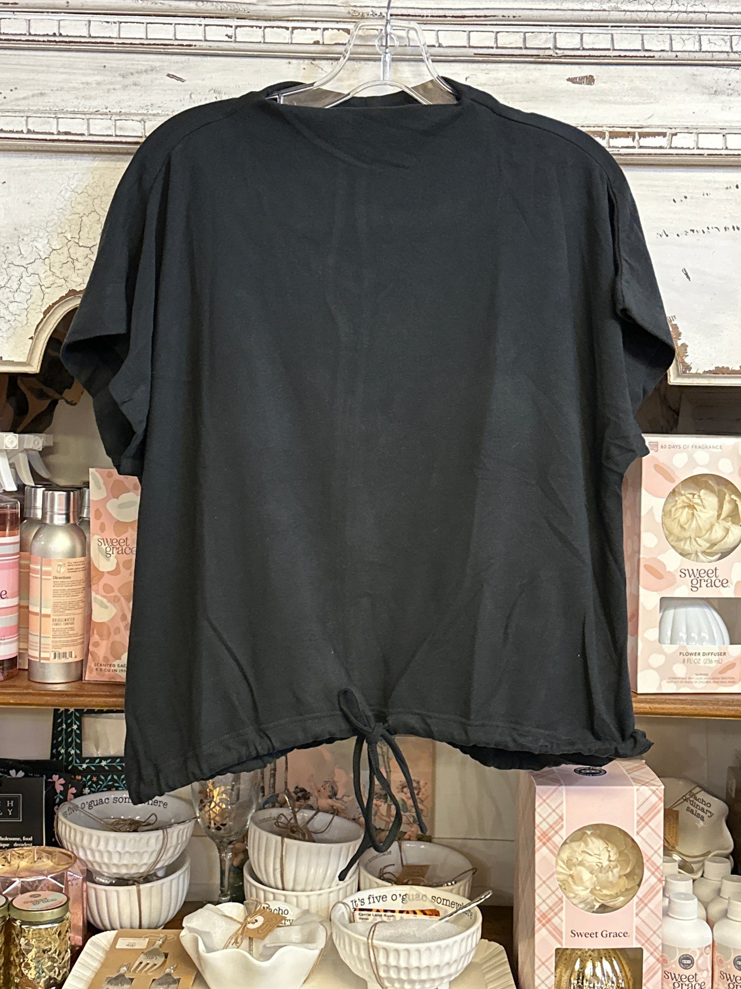 Drawstring top