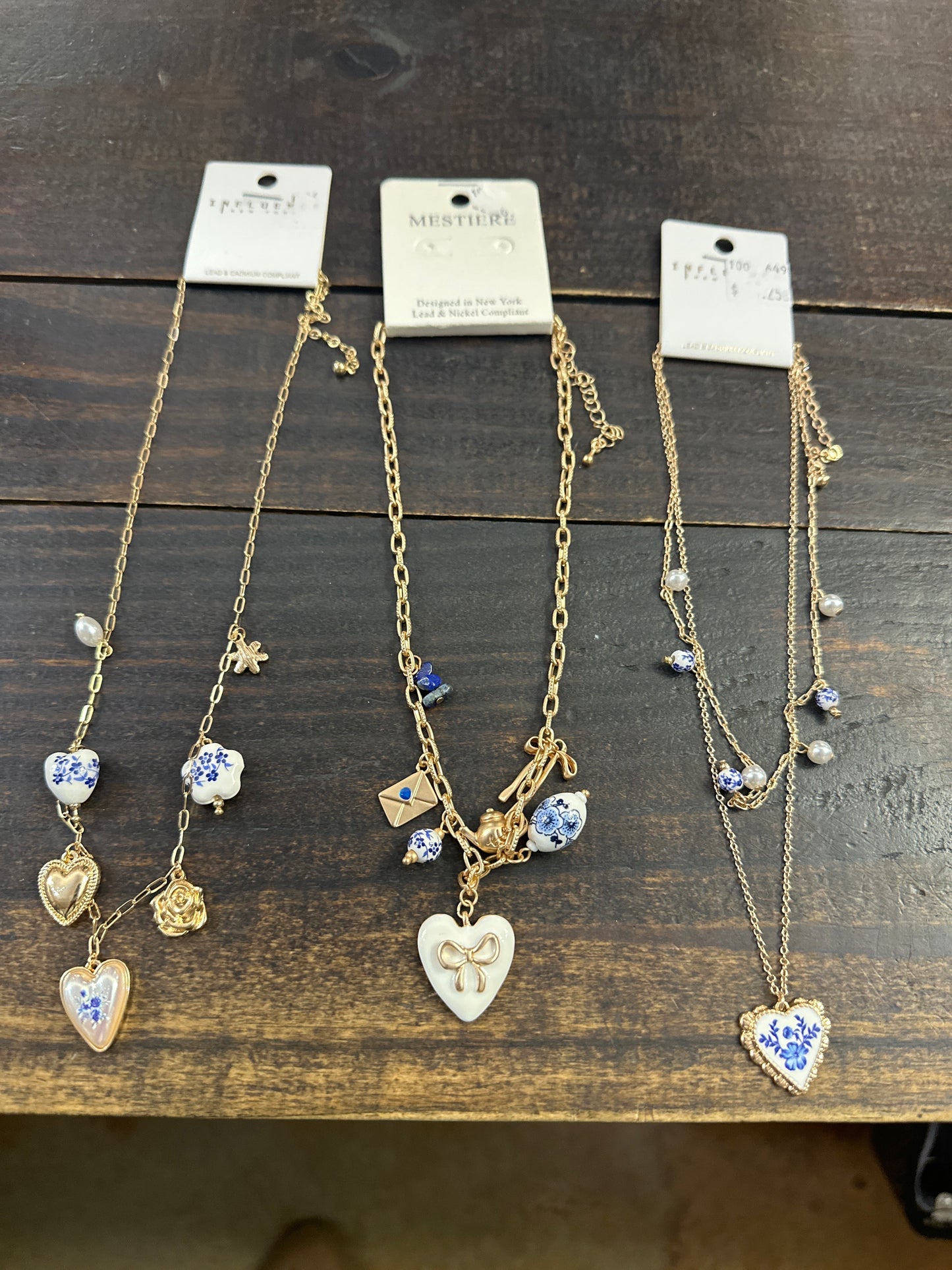 Porcelain charm necklace