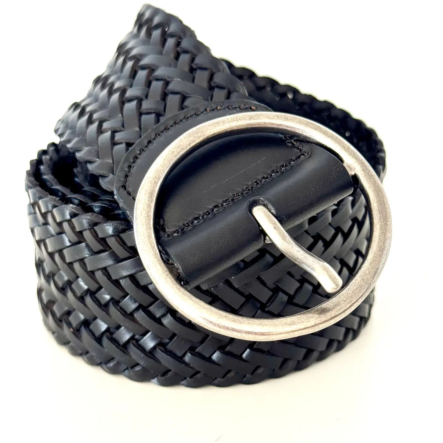 Wide Black Woven belt