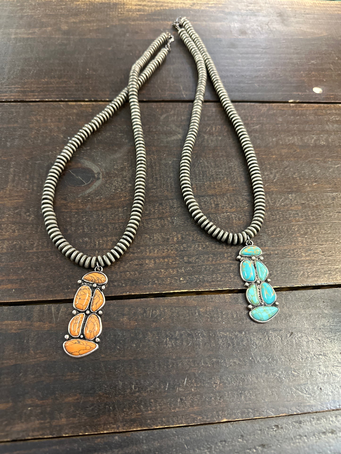 Silver turquoise necklace