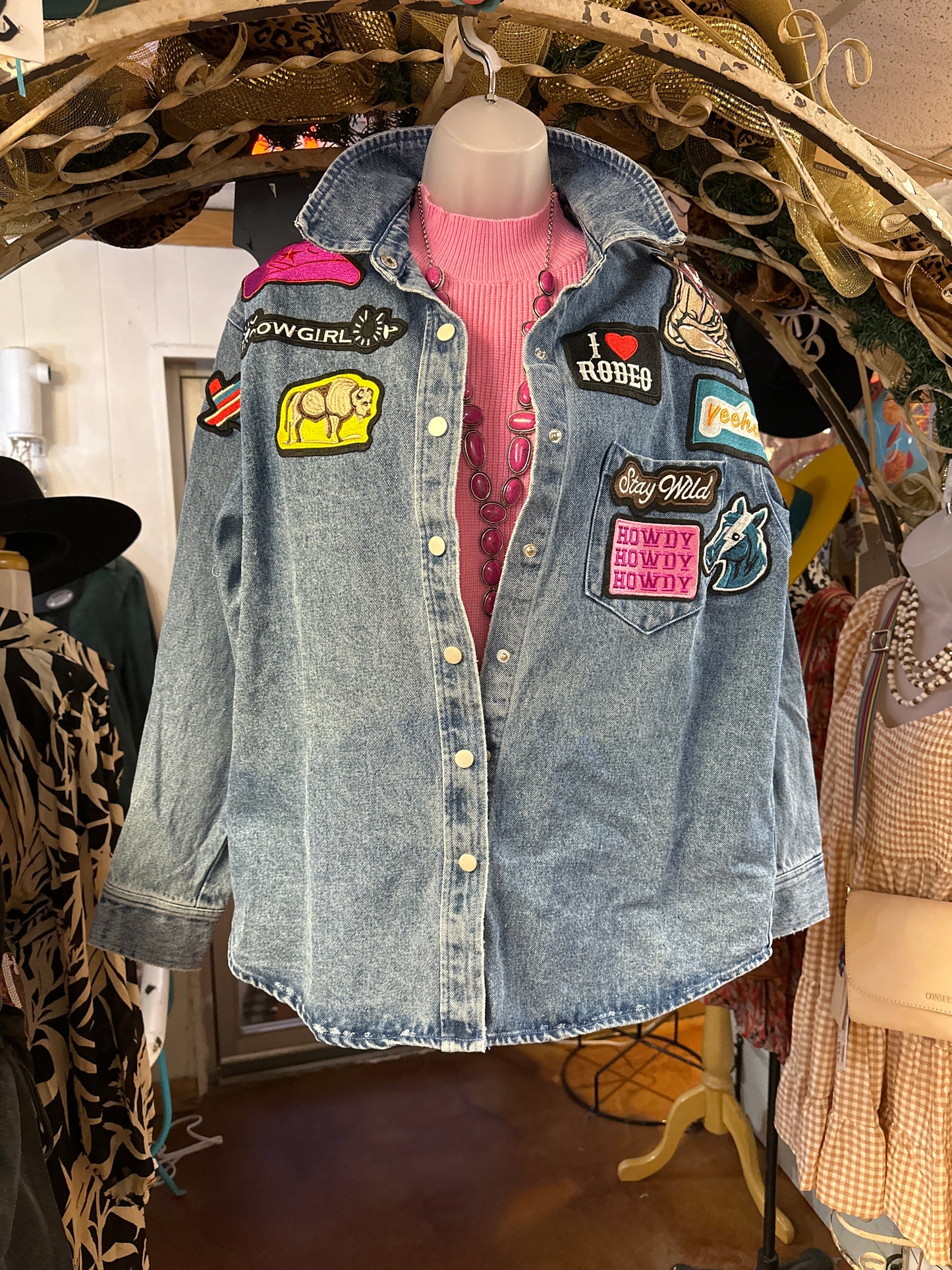 Denim patch jacket