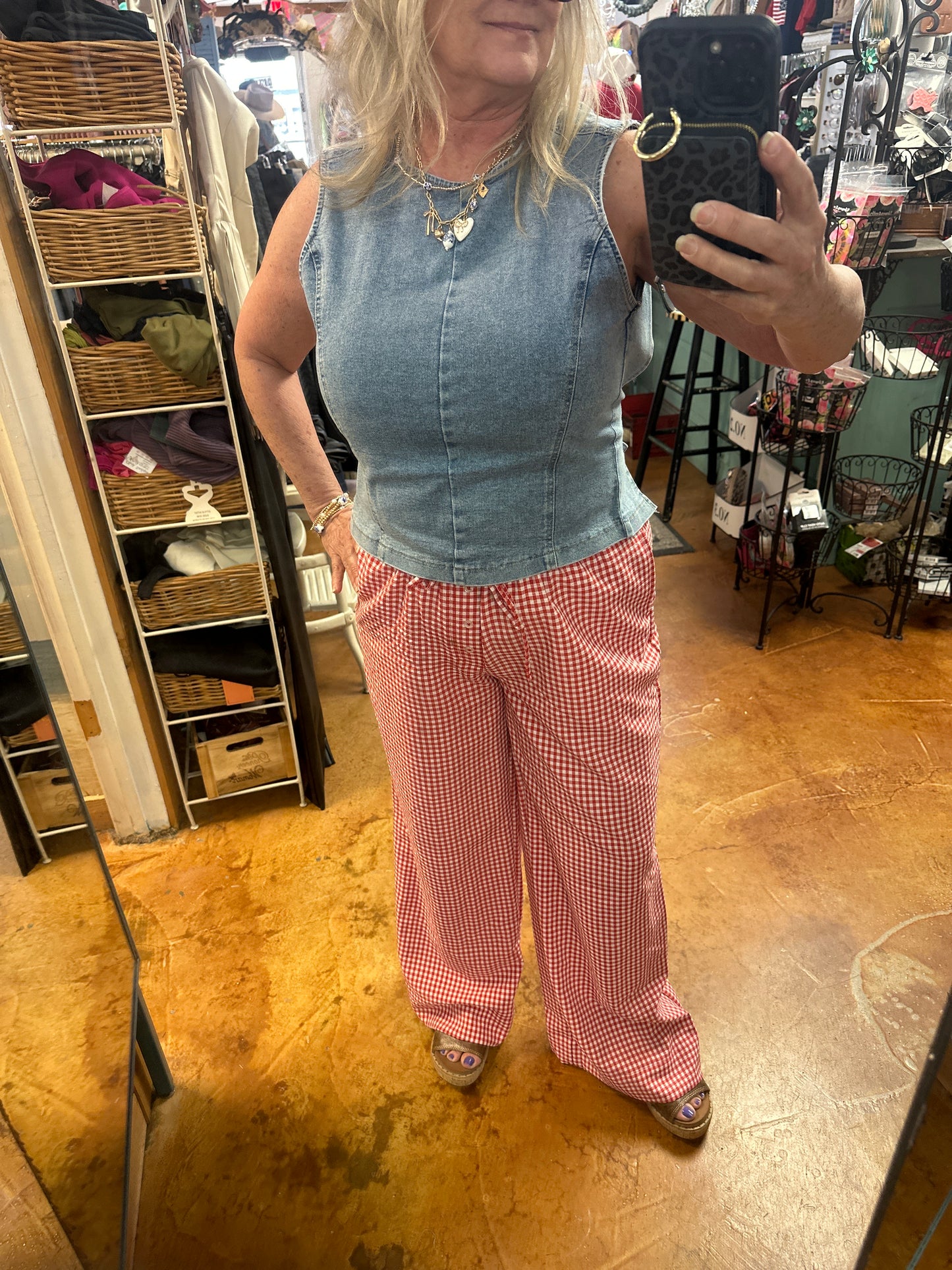 Denim halter