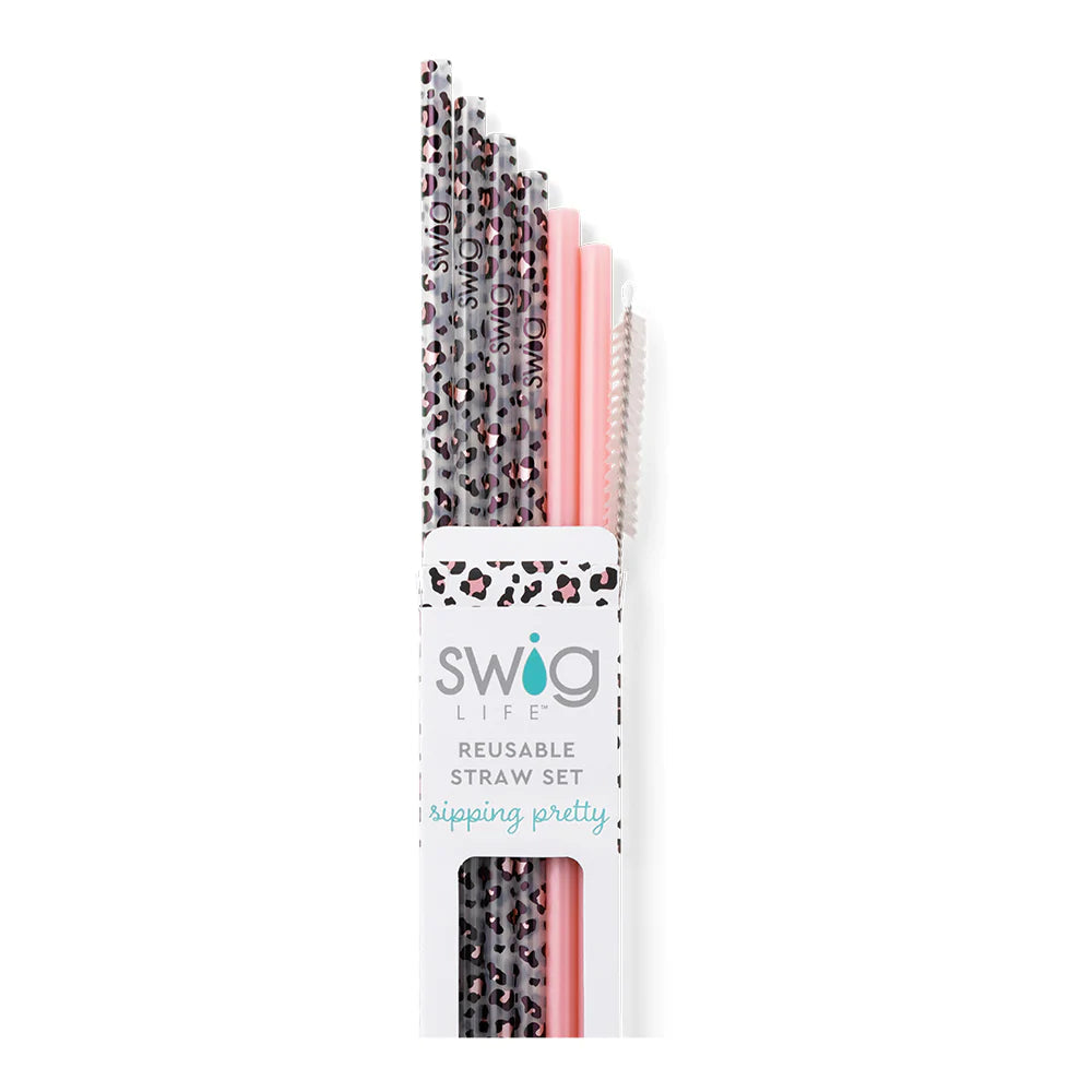 Swig reusable straws LUXY LEOPARD