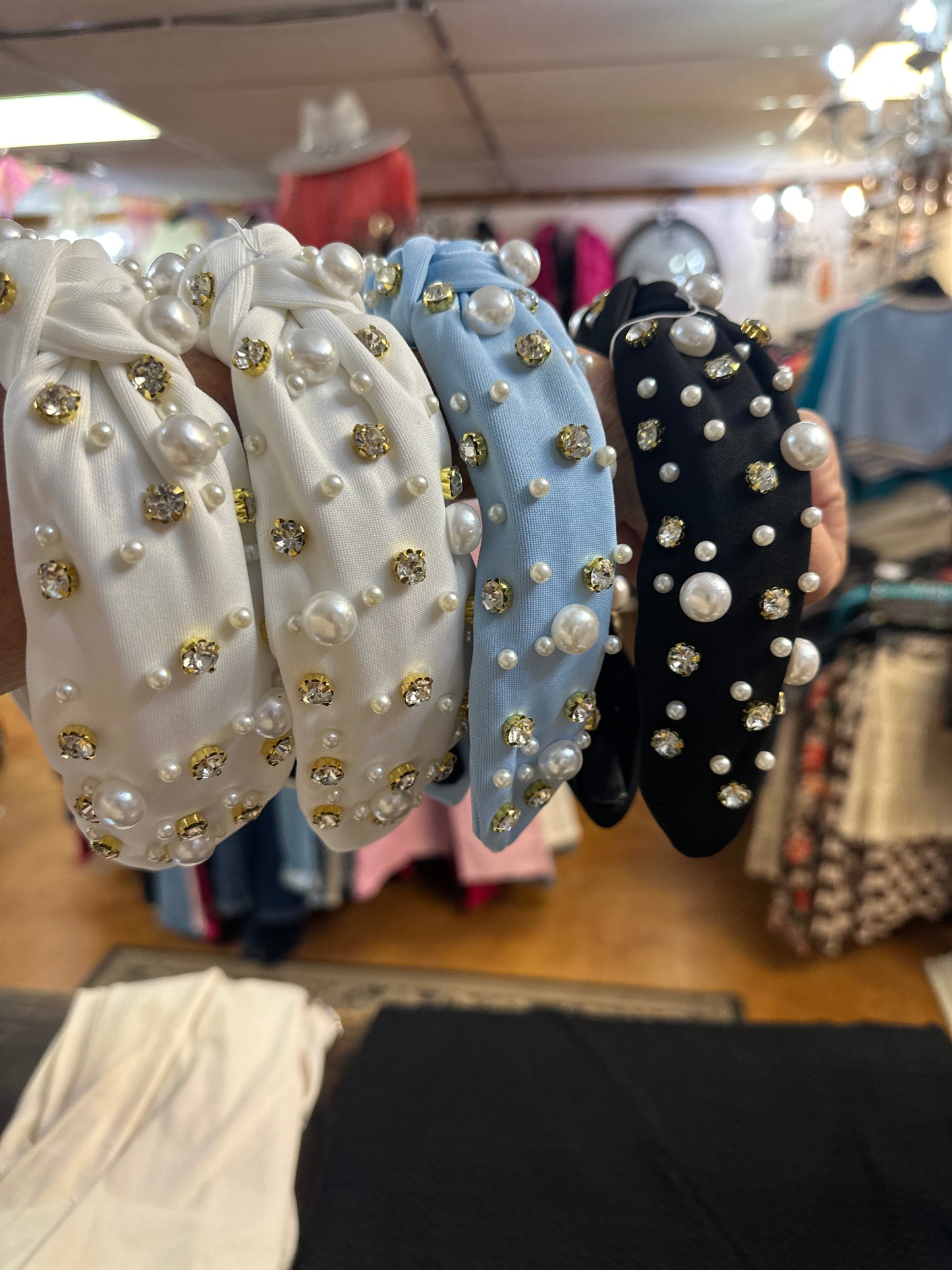 Headband with pearl