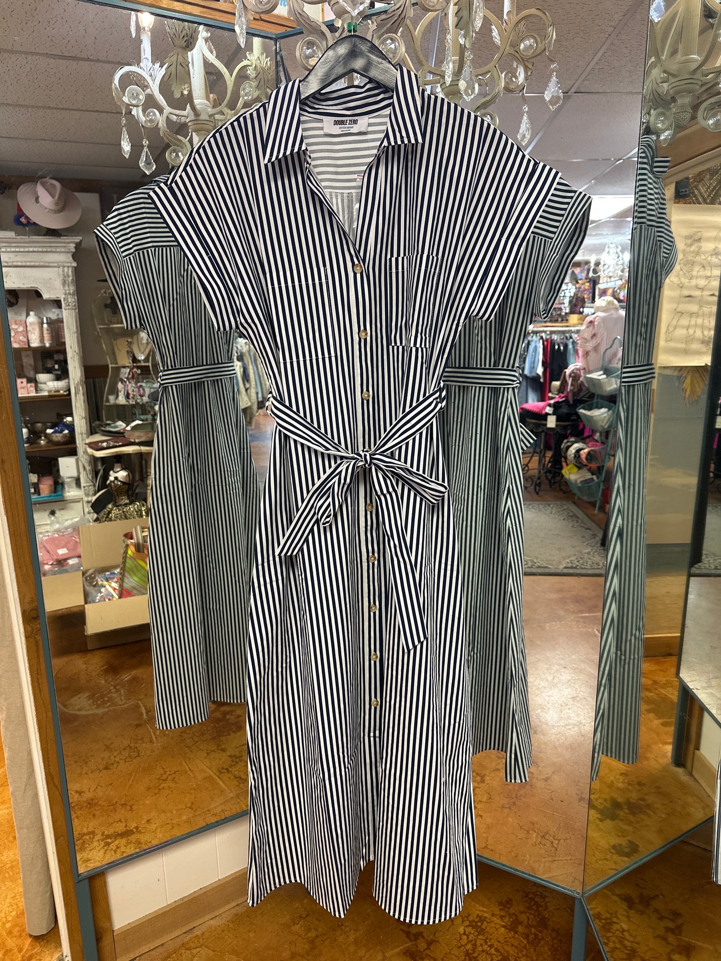 Navy stripe dress