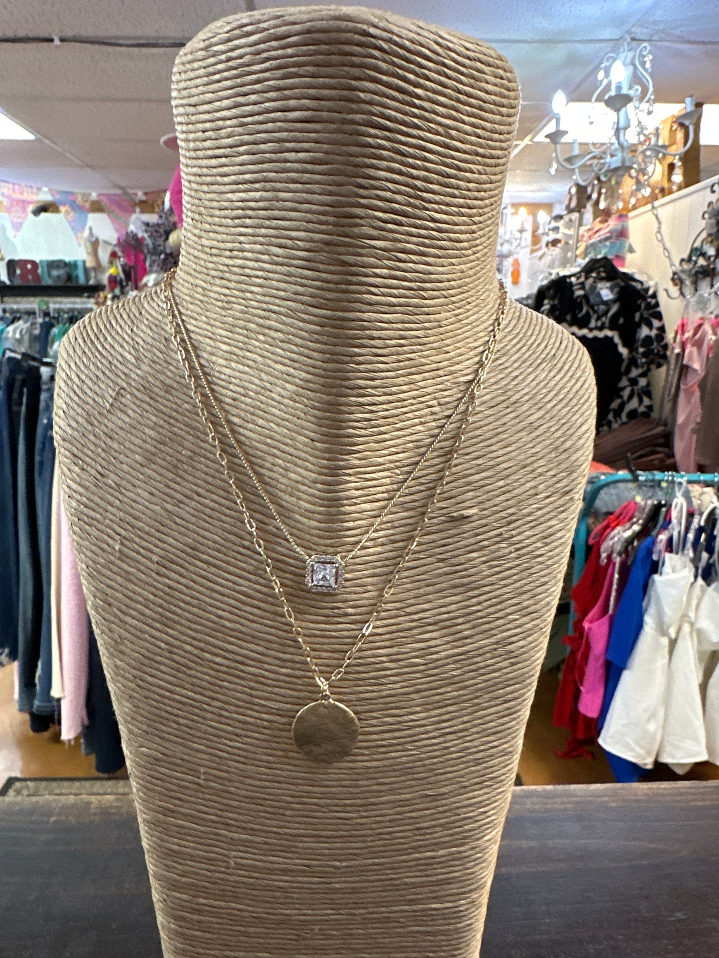 2 strand gold w diamond