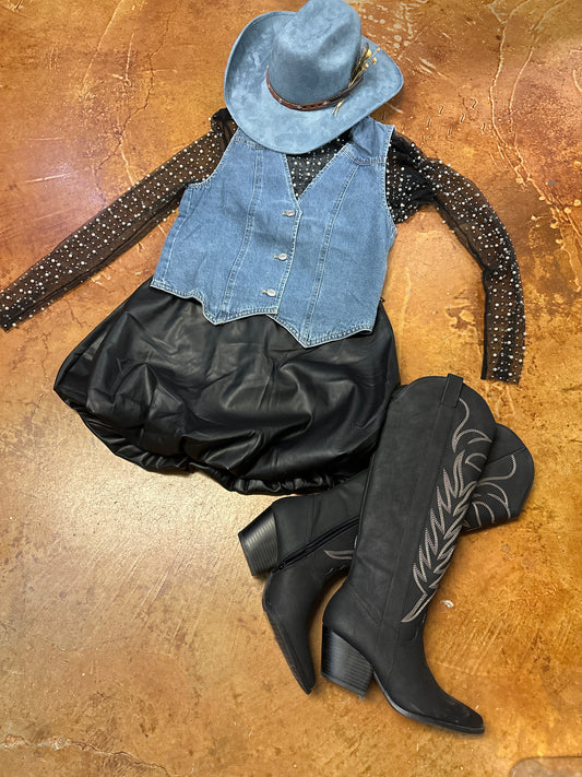 Bubble skirt black