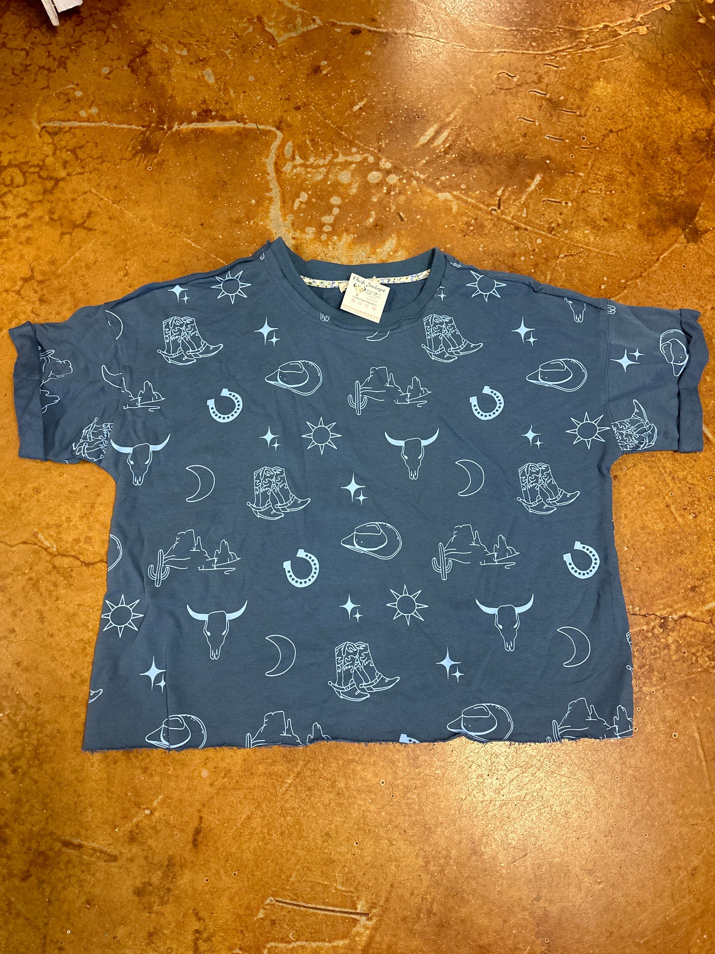 Cowboy print top