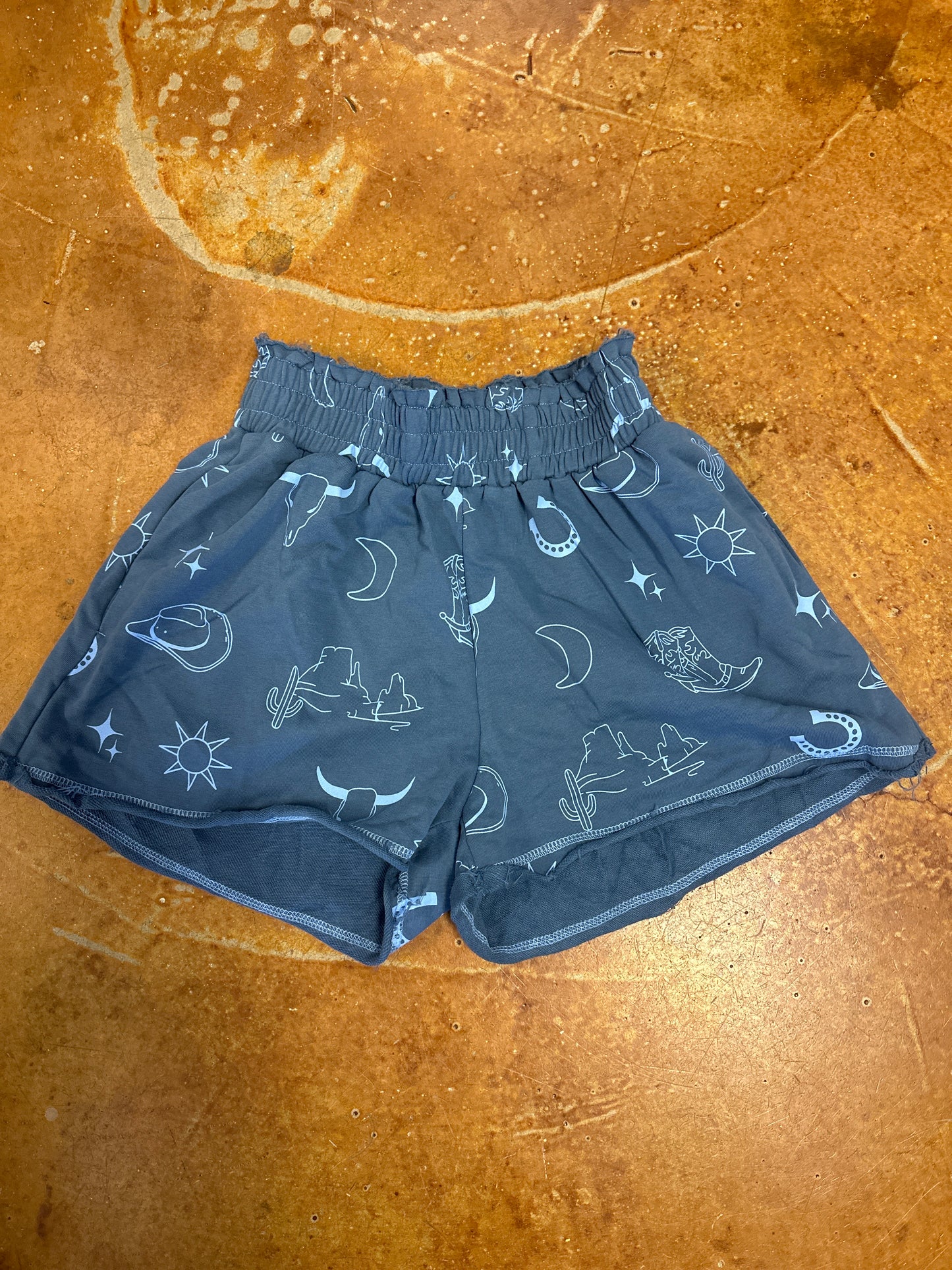 Cow print shorts
