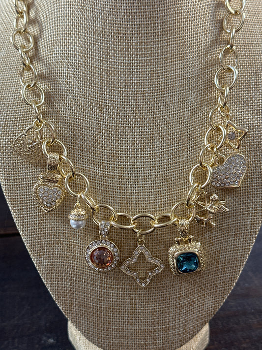 CZ charm necklace
