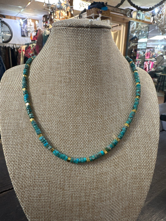 Turq & Gold necklace