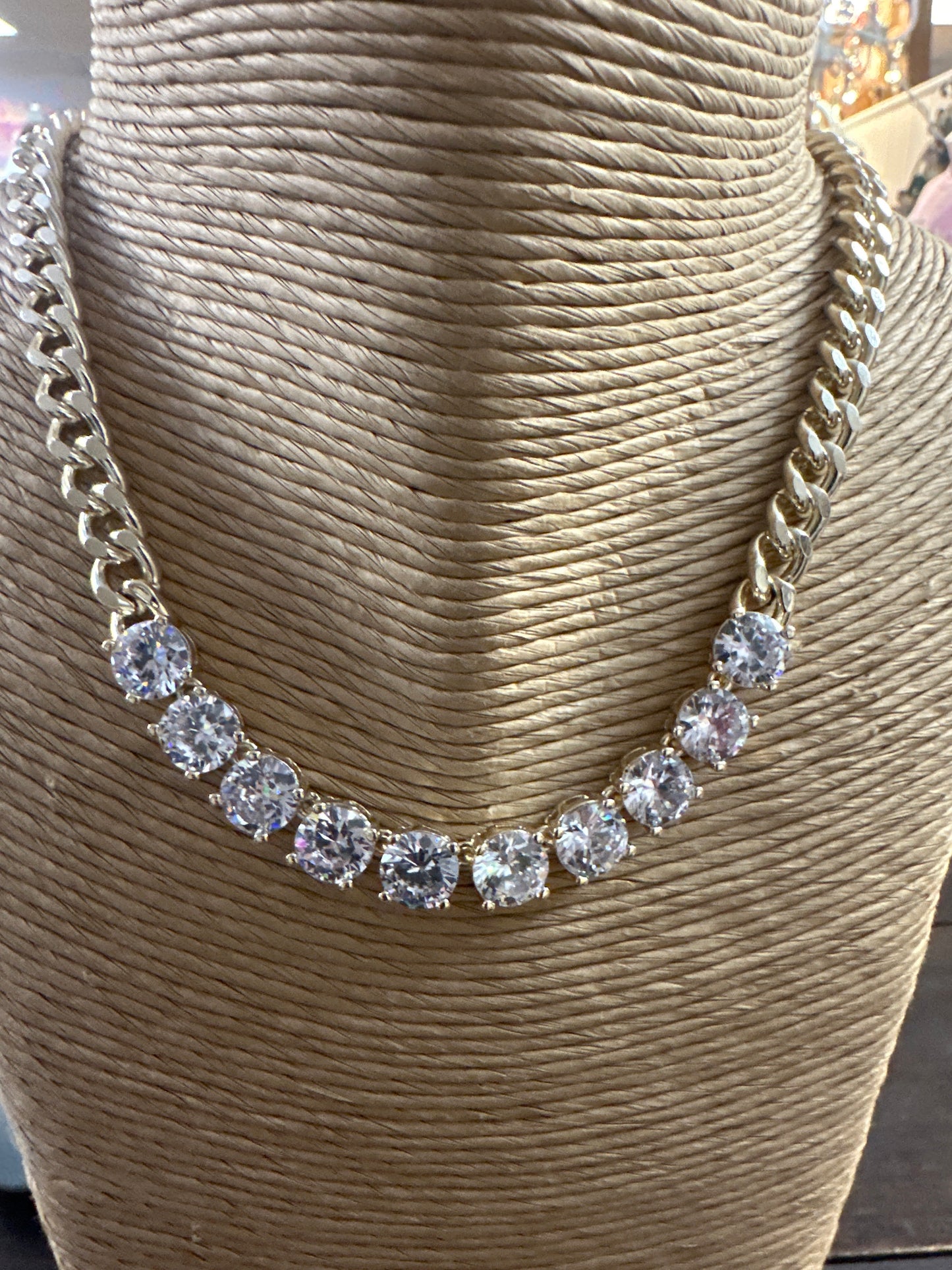 Gold CZ Necklace