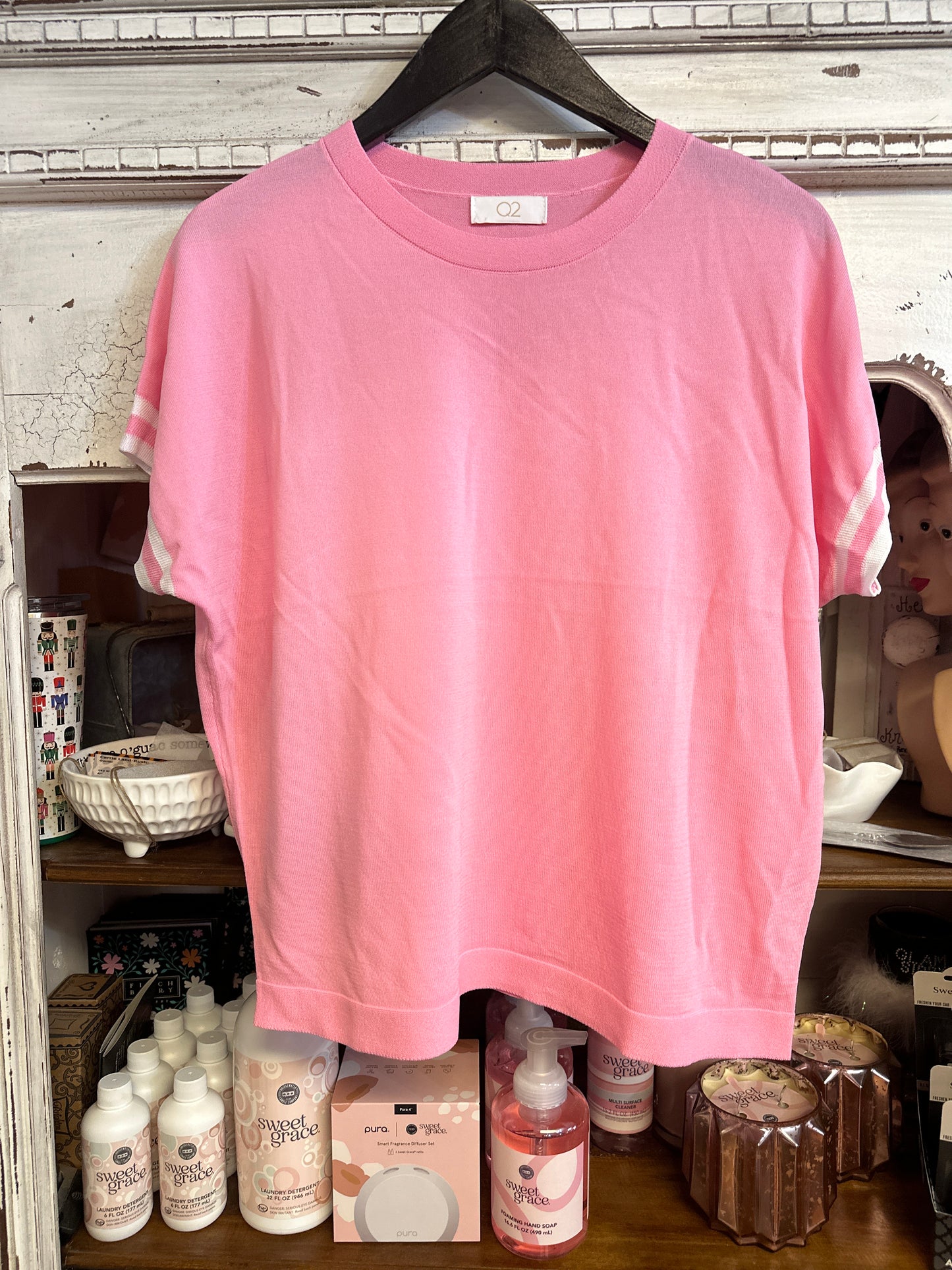 Pink Varsity top