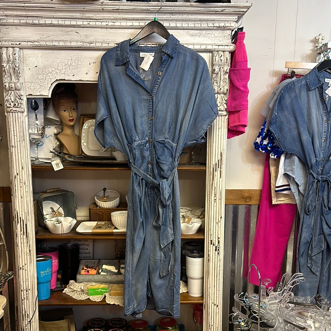 Denim Rouching dress