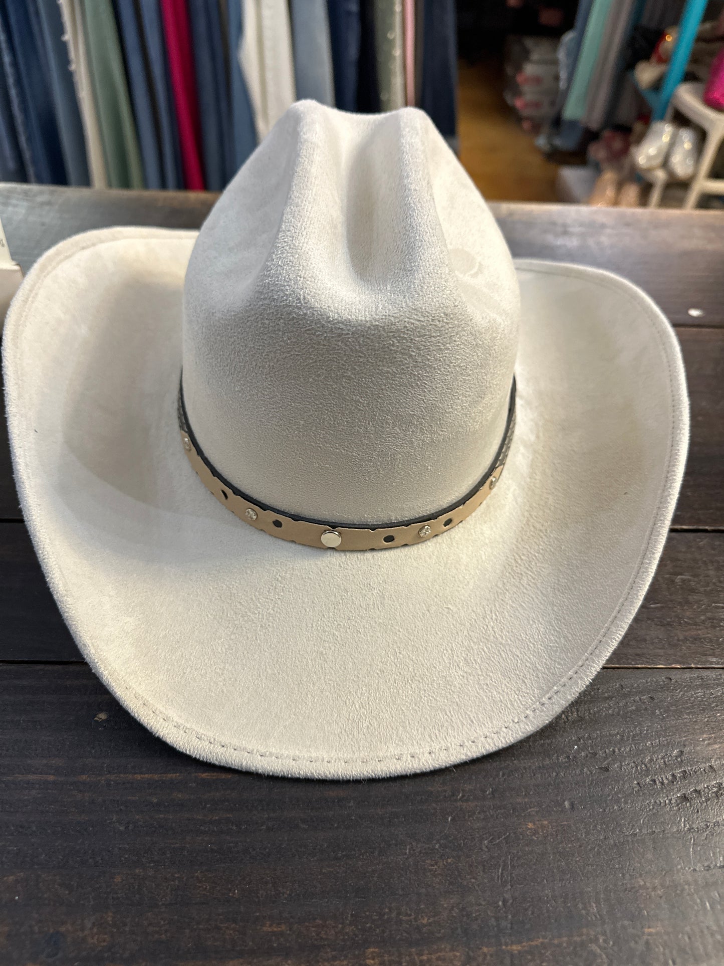 Vegan Suede cowboy hat
