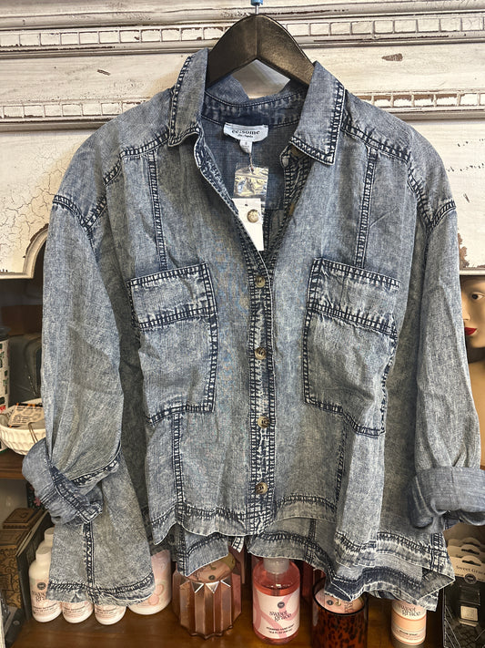 Denim pocket