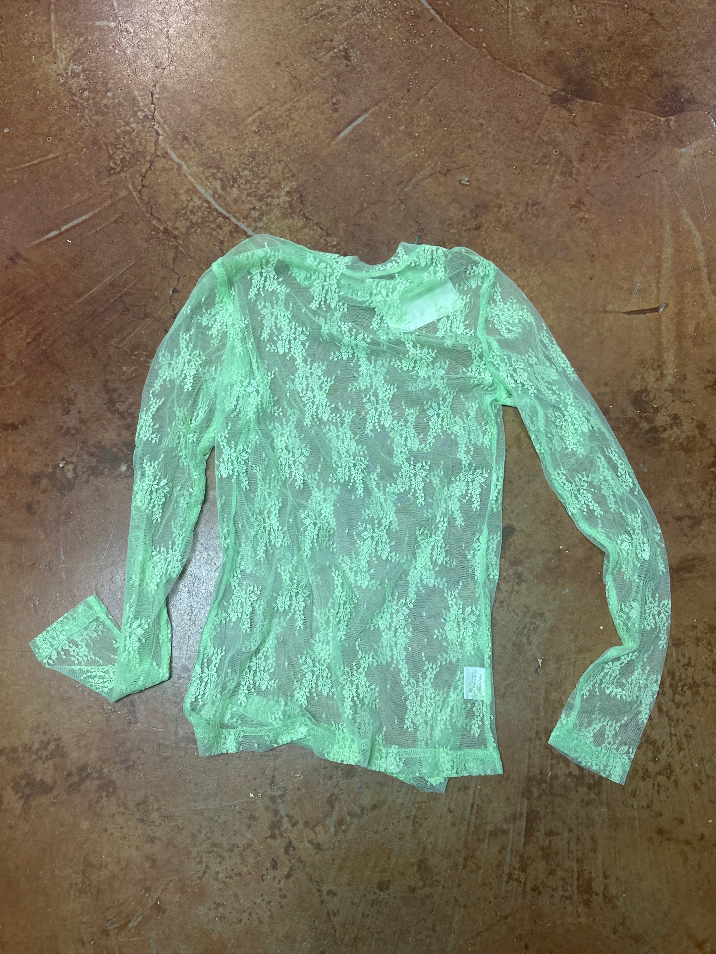 Lime lace top