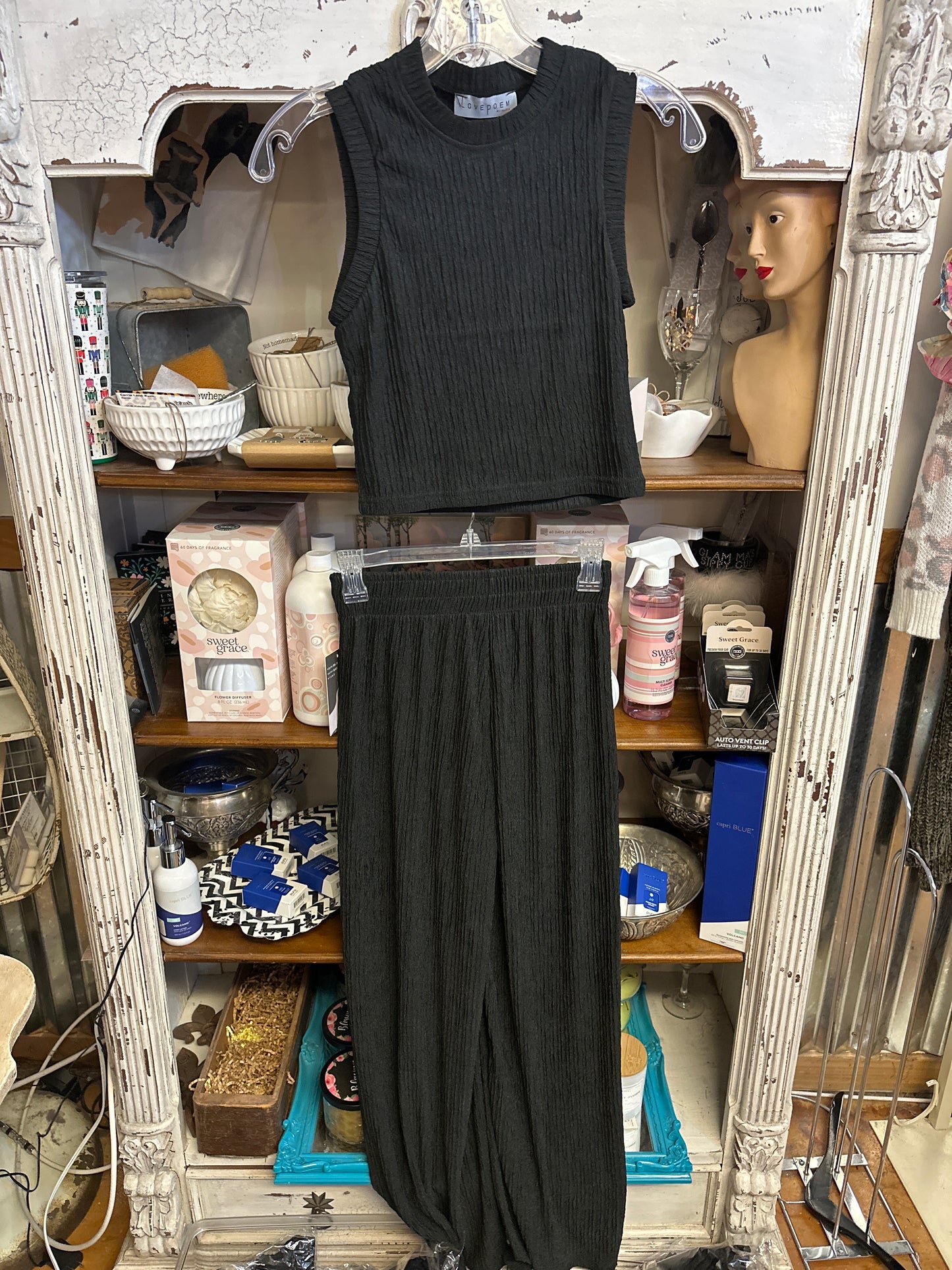 Blk pant/tank