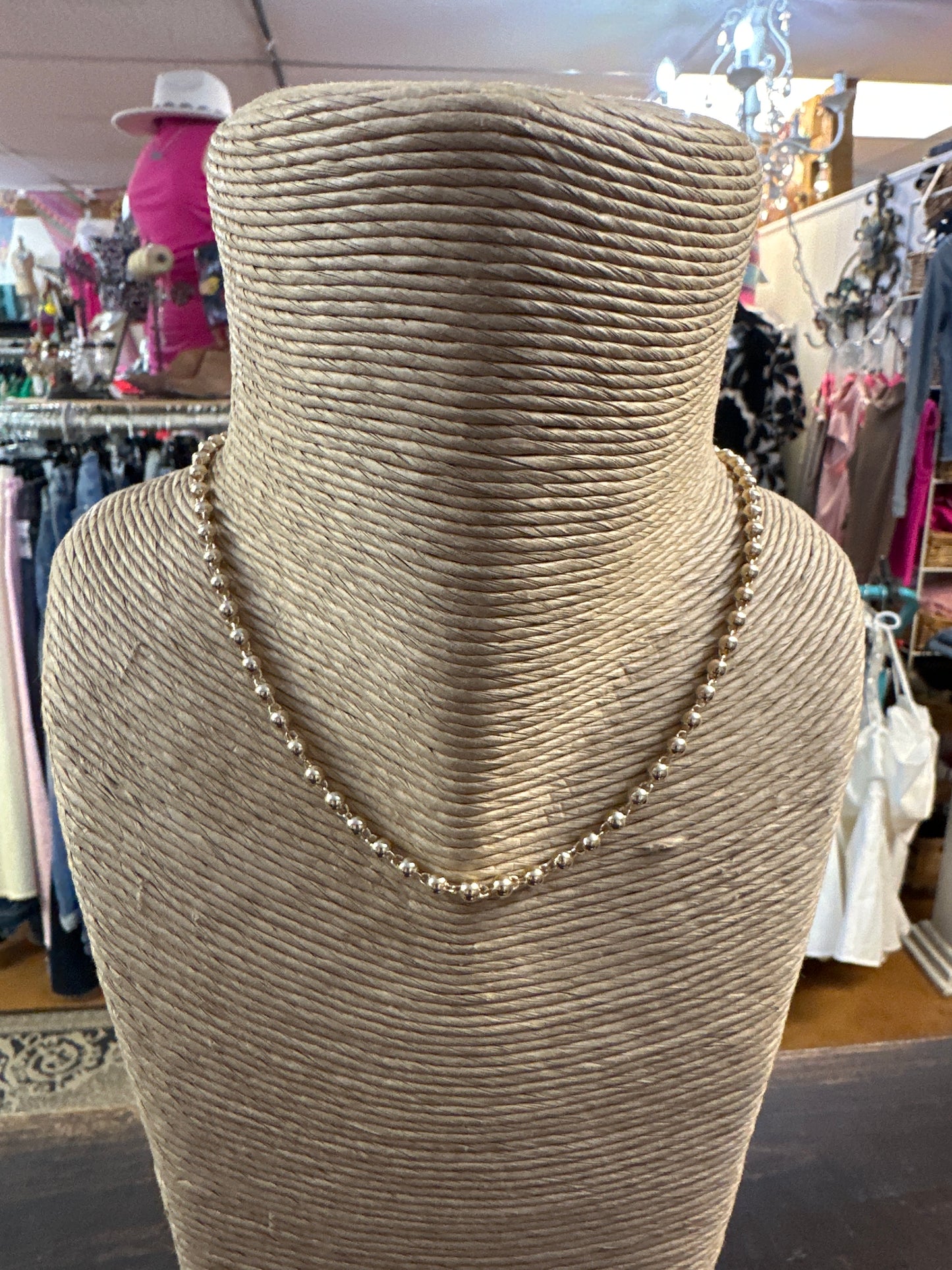 Gold ball chain Necklace