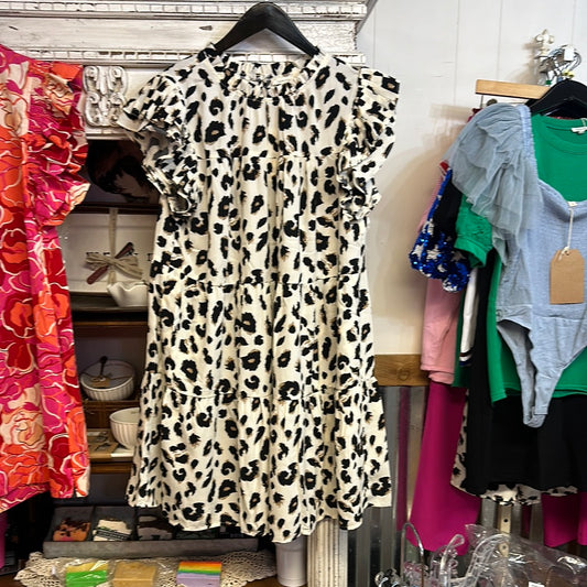 Leopard flutter Dress