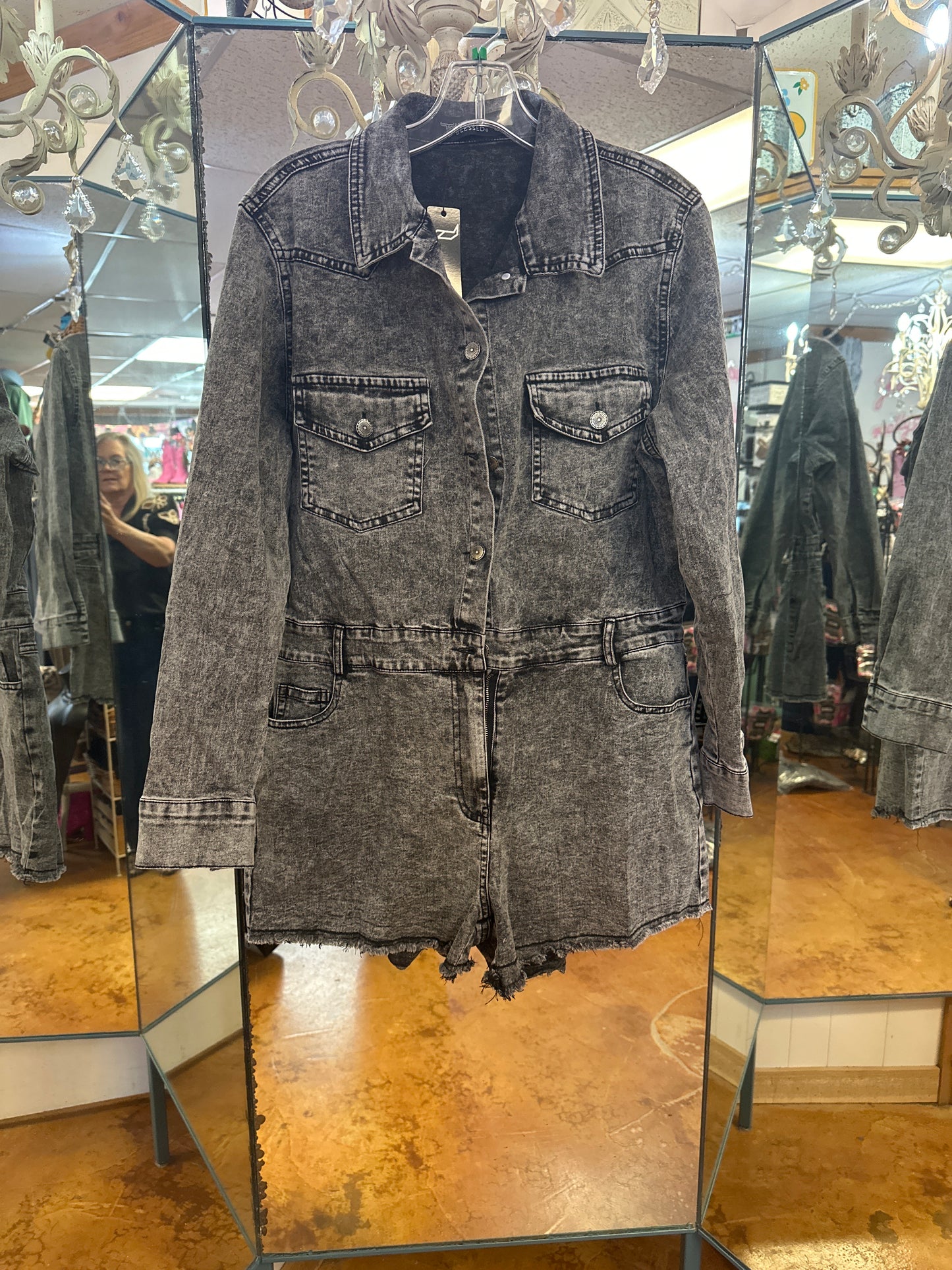 Rosie denim romper