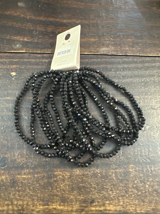 Black multi crystal bracelet