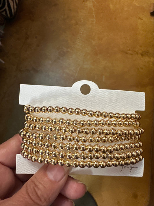 7 strand gold bracelet