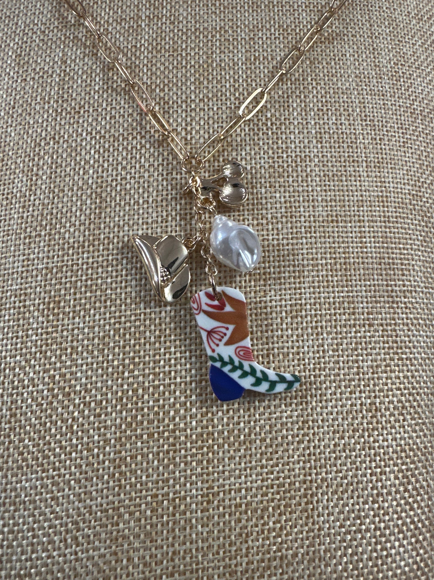 Boot charm necklace