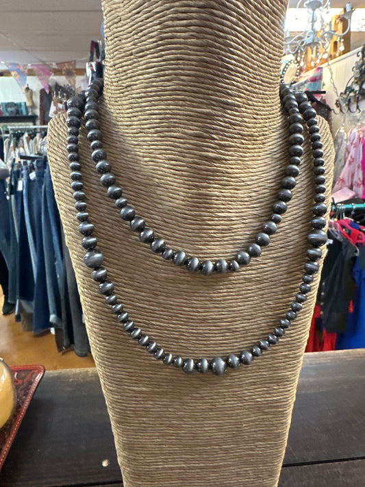 2 strand Indian pearl necklace