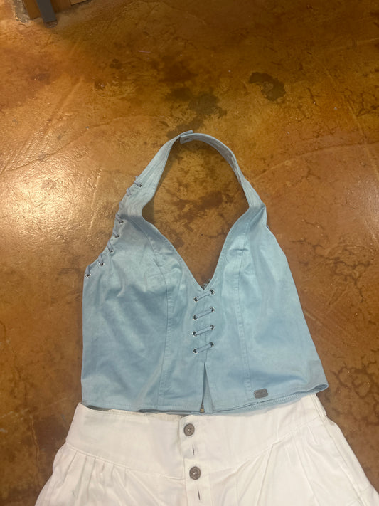 Suede Blue halter