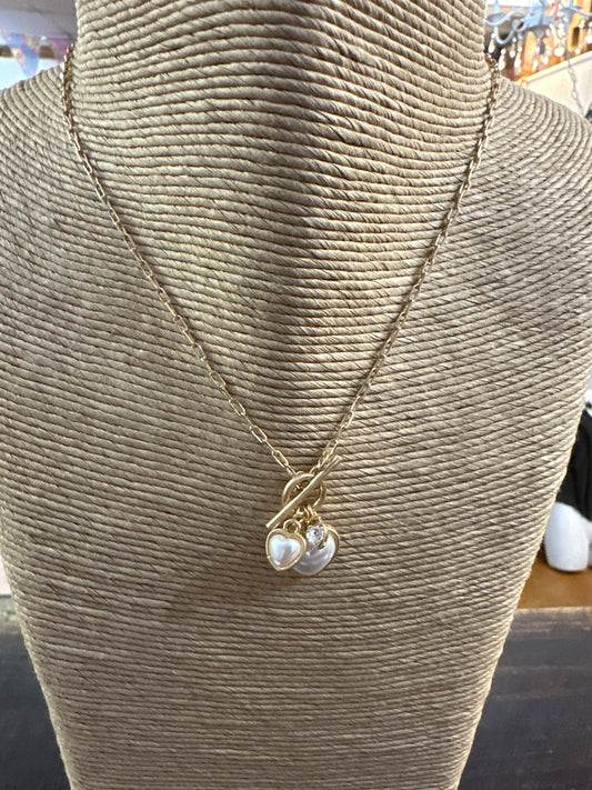 Pearl heart necklace