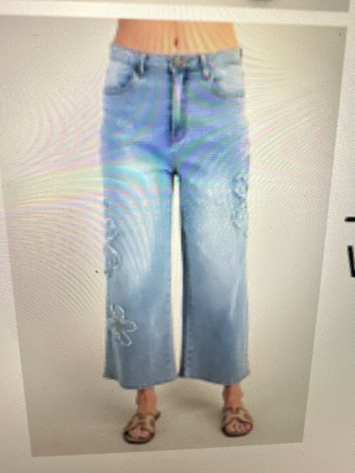 Flower patch denim