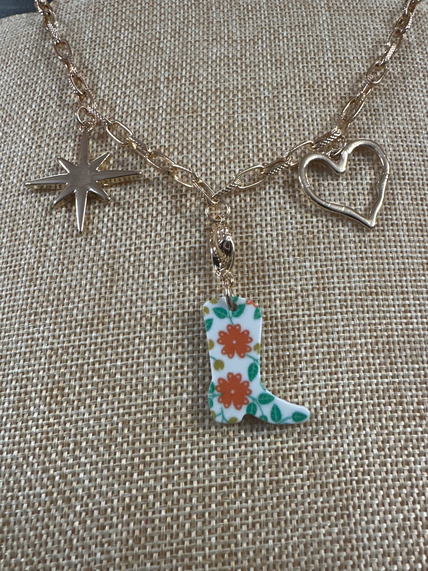 Boot charm necklace