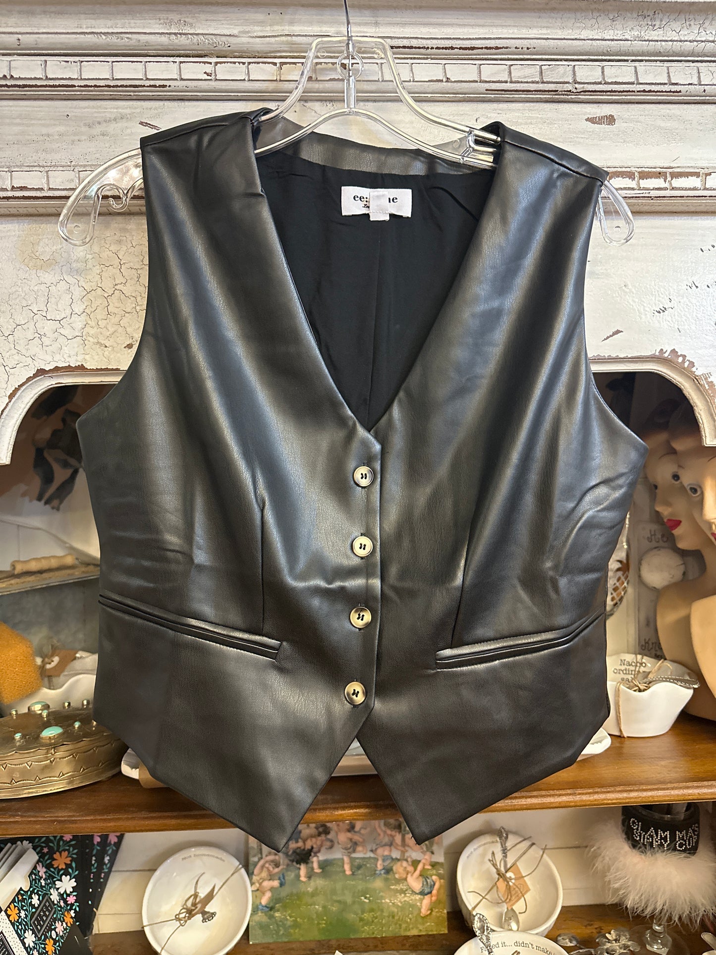Pleather vest