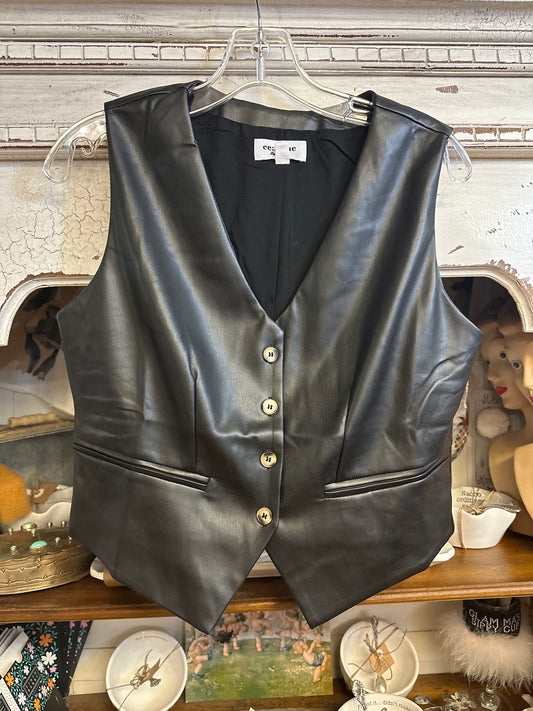 Pleather vest