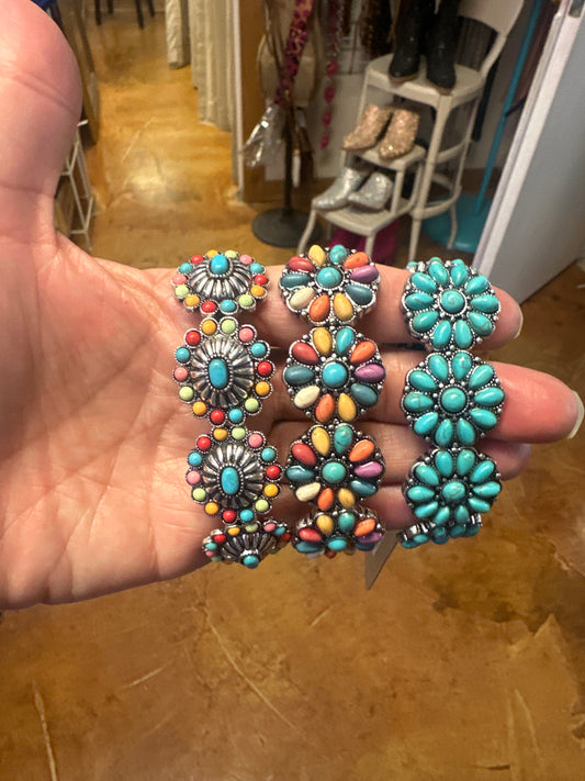 Concho stretch bracelet