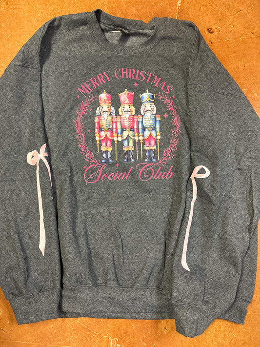 Merry Christmas Social Club sweat top