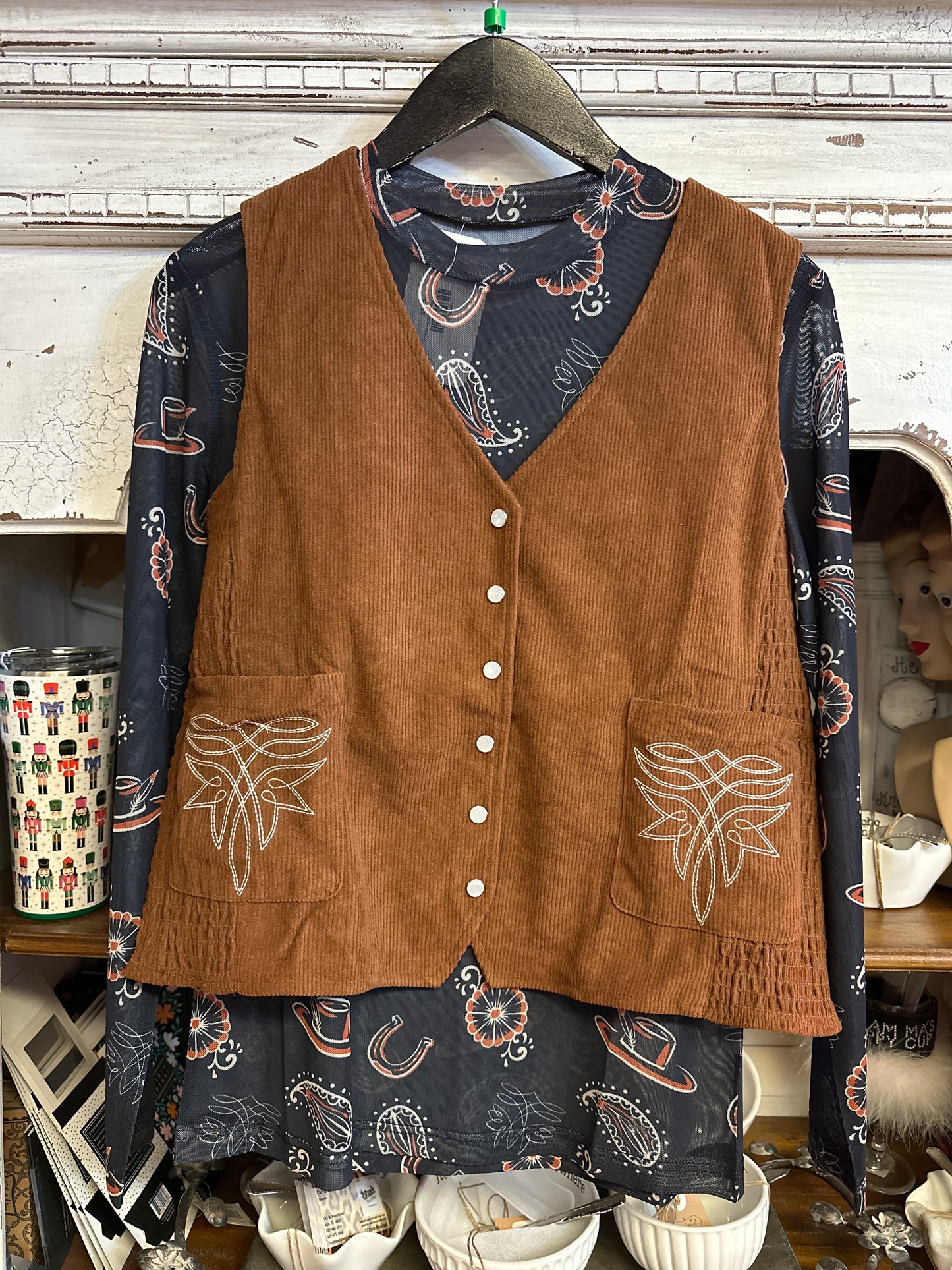 Corduroy vest