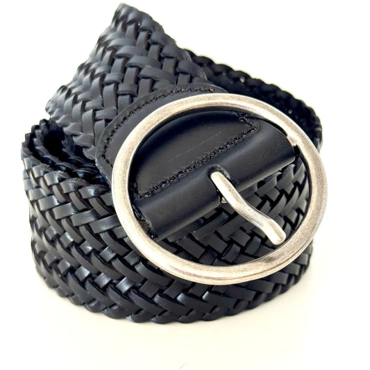 Wide Black Woven belt