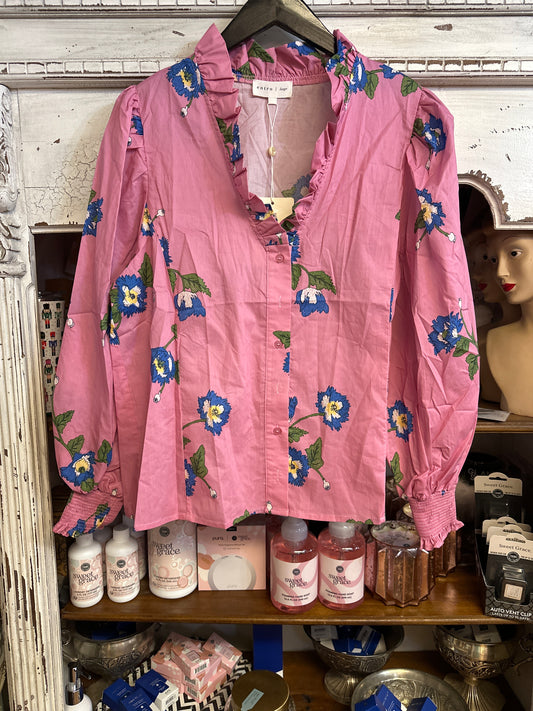 Blue flower top